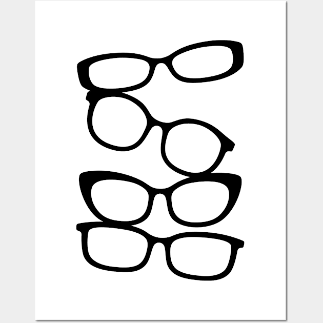 Stack of Eyeglasses Wall Art by amyvanmeter